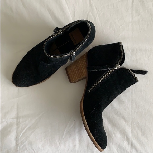 Black Suede Booties - Picture 4 of 6